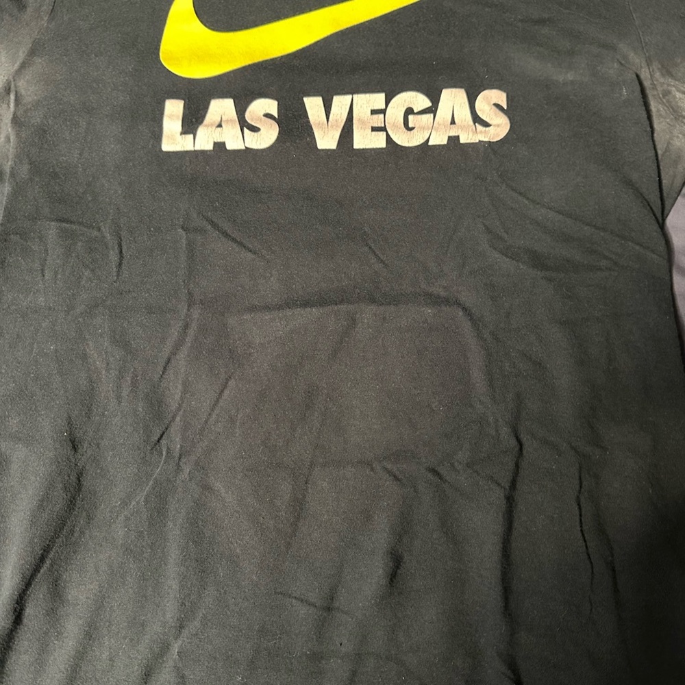 Black Las Vegas T-Shirt with Yellow Logo